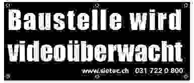 Baustellen Überwachung Infoplakat alt